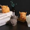 Tierharzformen Hochlandkuhförmige Silikonform Wiederverwendbare Form Kuchen Gelee Seife Gummibärchen Wachs Süßigkeiten Kerze Eis Snack Backen
