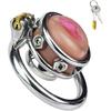 Crysore Flat Steel Chastity Device Lock with Silicone Simulated Vagina and Urinal Inverted Sissy Cock Cage Adult Penis Sex Toys SM Bondage Kit for