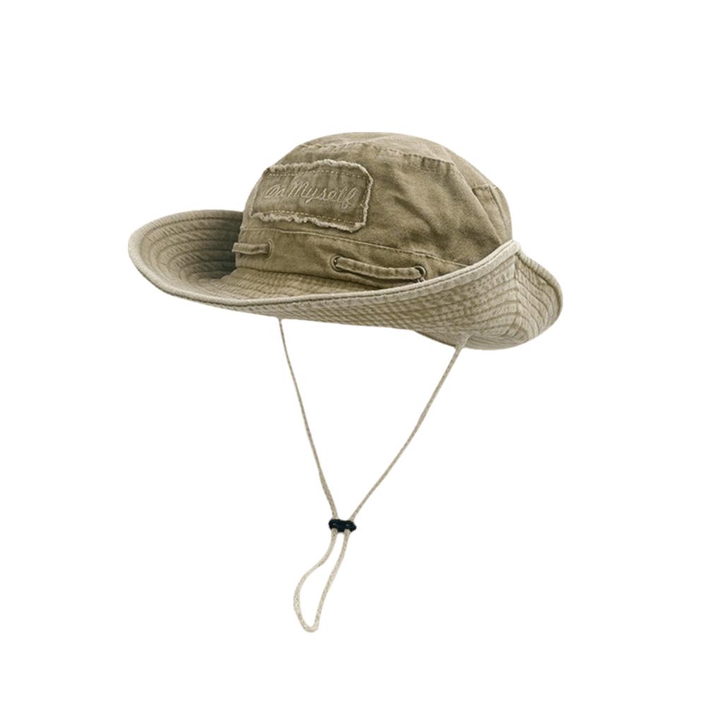 Solid Color Western Cowboy Hat Vintage Wash Sun Hat Fashionable Fisherman Hat  Camping