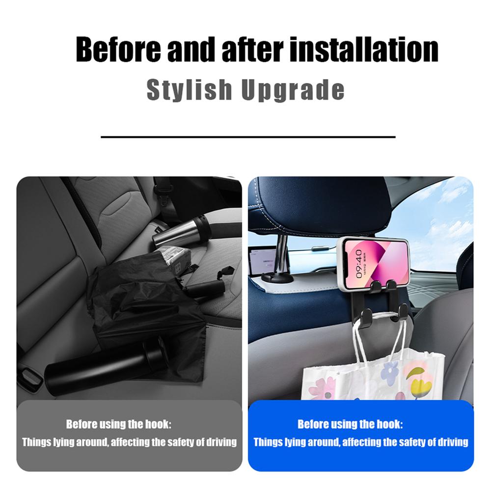 OZQU2 Car Seat Back Hook Organizer Holder Storage Hanging Clips For Mercedes Benz AMG W166 GLE C167 B E A C Class W205 W176 W213 GLC