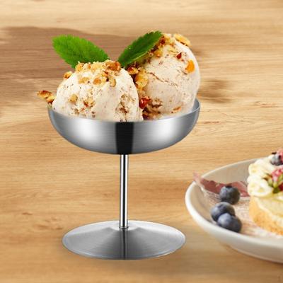 Eisbecher, Dessert-Sorbet-Schüssel, Mehrzweck, mit Basis, Joghurt-Eisbecher für Zuhause, Hochzeit
