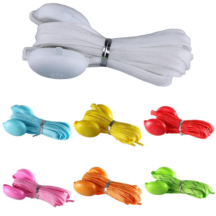 Yadai LED Colorful Luminous Shoelaces - Multicolor Nylon Braided Party Prop