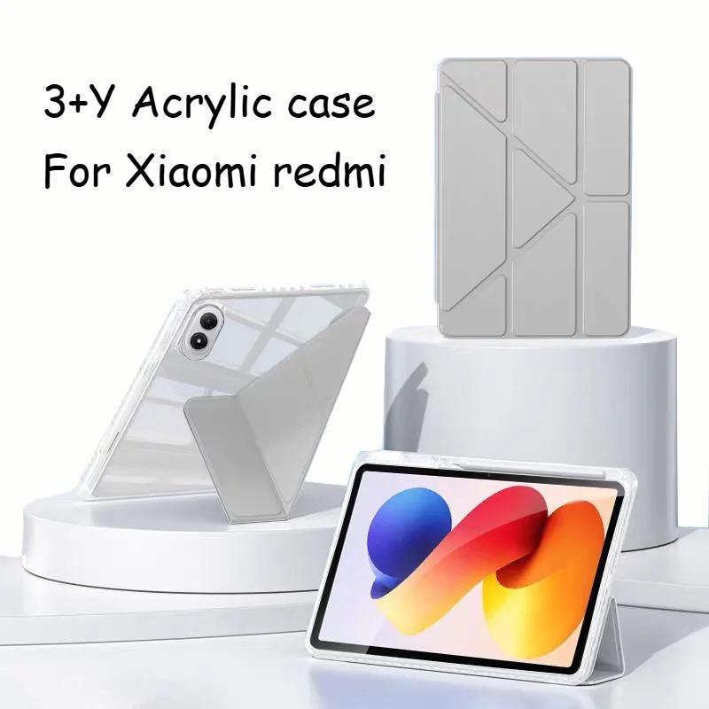 Para Xiaomi Pad 5/6/7/8 Xiaomi Pad 7/7 Pro 2024 de 11,2 pulgadas, y Redmi SE 11''/8,7'' – Funda Plegable en Y de Acrílico con Función de Sueño/Activación