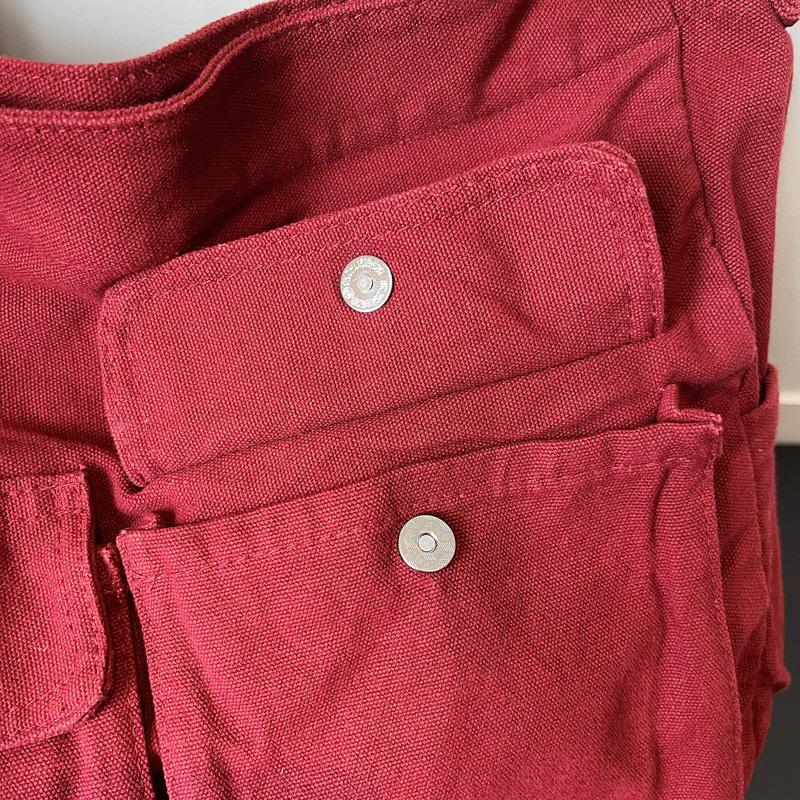Tragetasche Werkzeugstil Schulter-Umhängetasche Große Kapazität Leinwandtasche Für Studenten