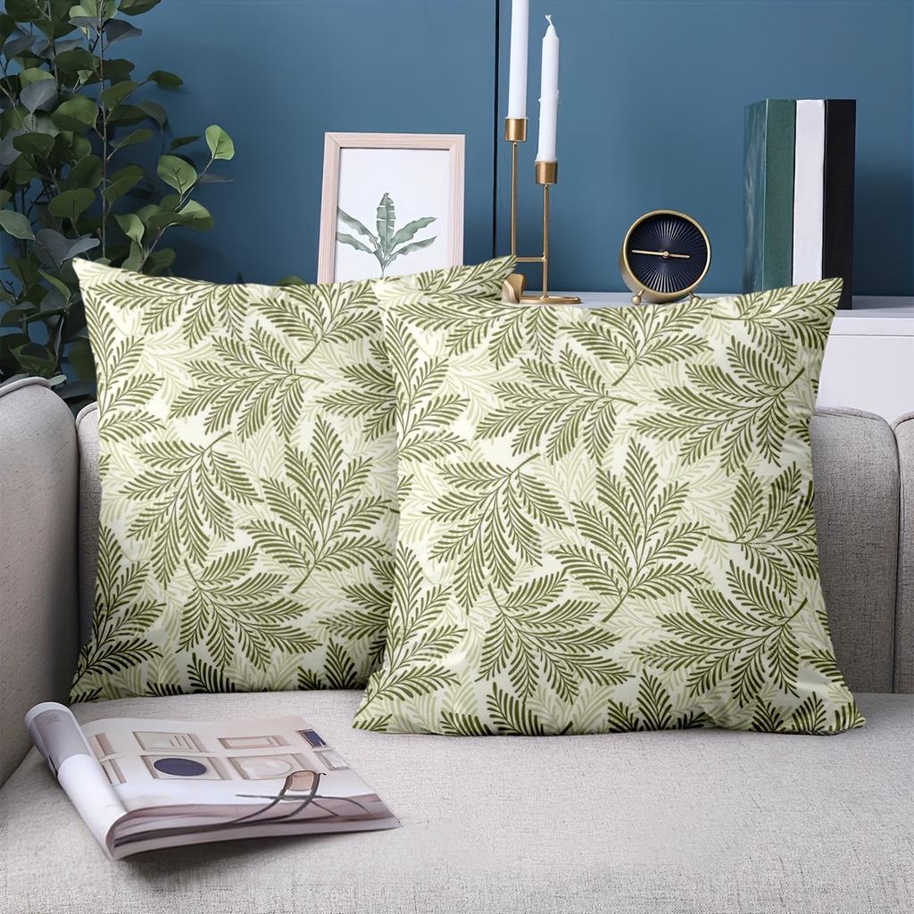 1 Pieces -2D Flat Printing Leaf Patterned Cushions for Home Decor Polyester Pillowcase Sofa Decorative Cushion Cover