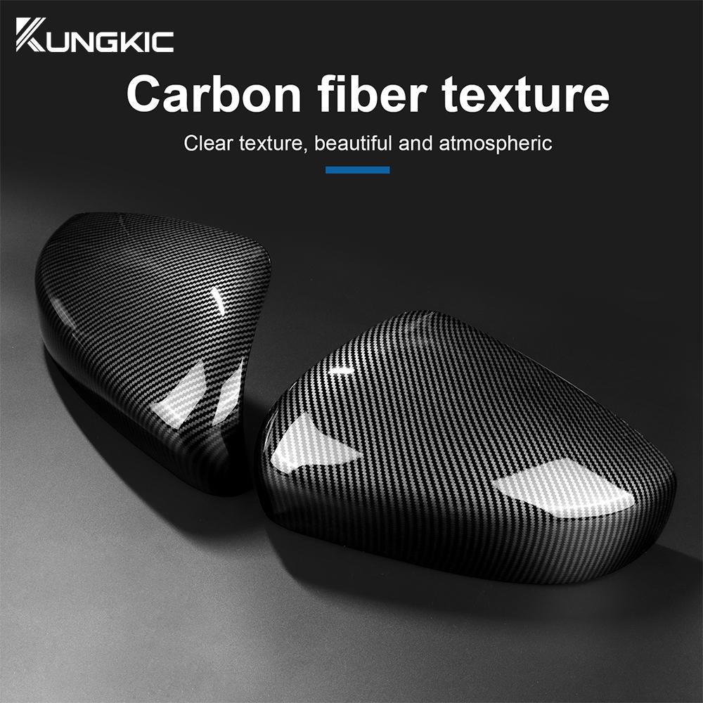 Carbon Fiber Style Rear View Mirror Sticker for Subaru Crosstrek 2023 2024 ABS Decor