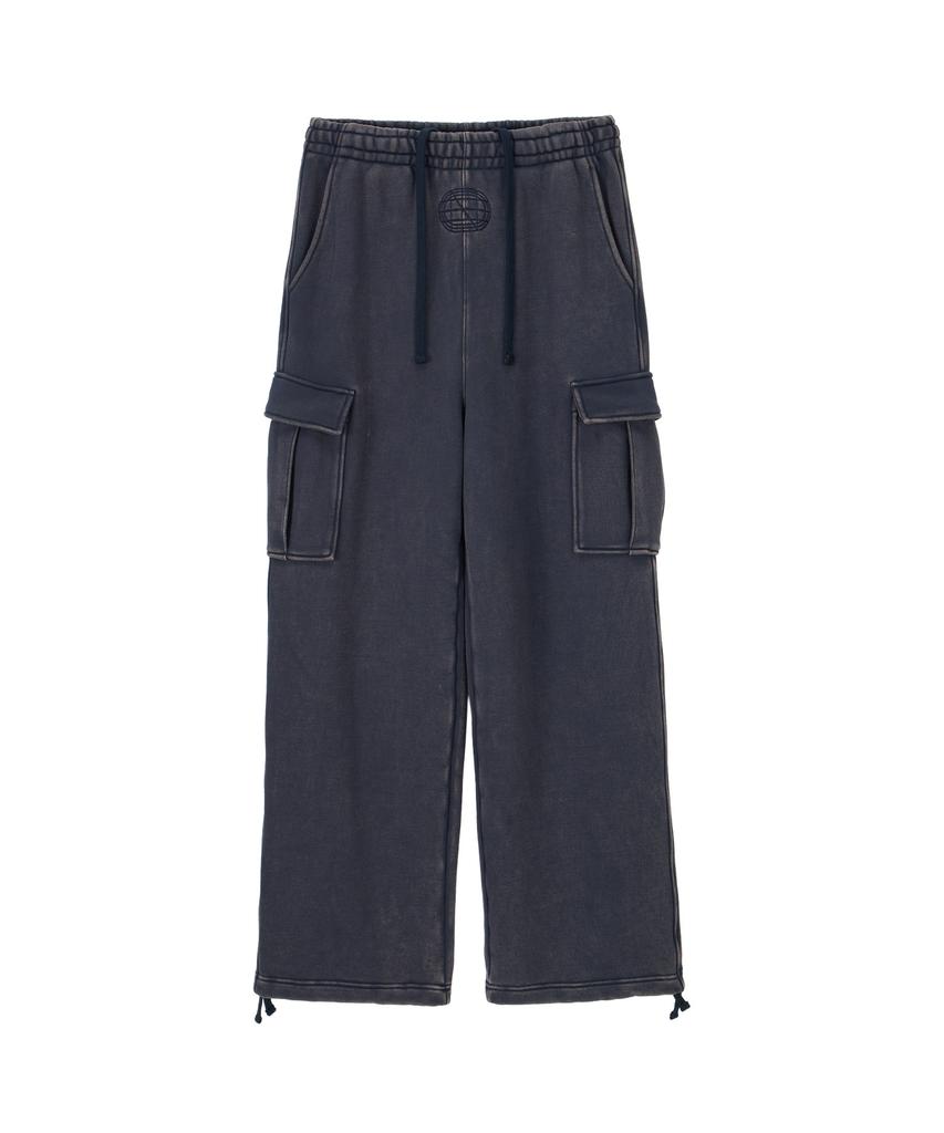 NOHANT Washed Cargo Sweat Pants Navy