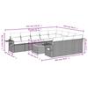 11-teiliges Gartensofa-Set mit Kissen Schwarzes Poly-Rattan
