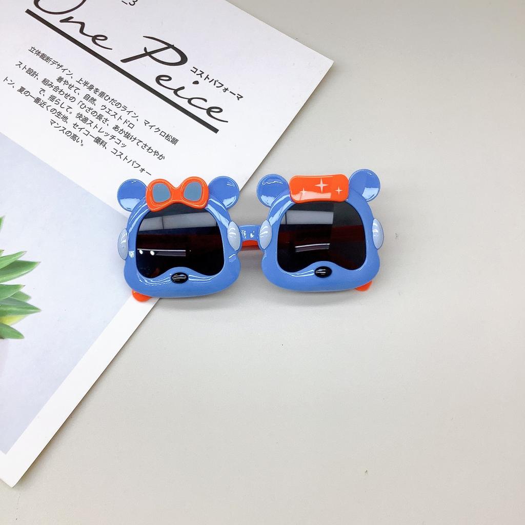Children'S Sunglasses Girls Cute Bear Sunscreen Uv Protection Sunglasses Boys Sunshade Goggles Tide