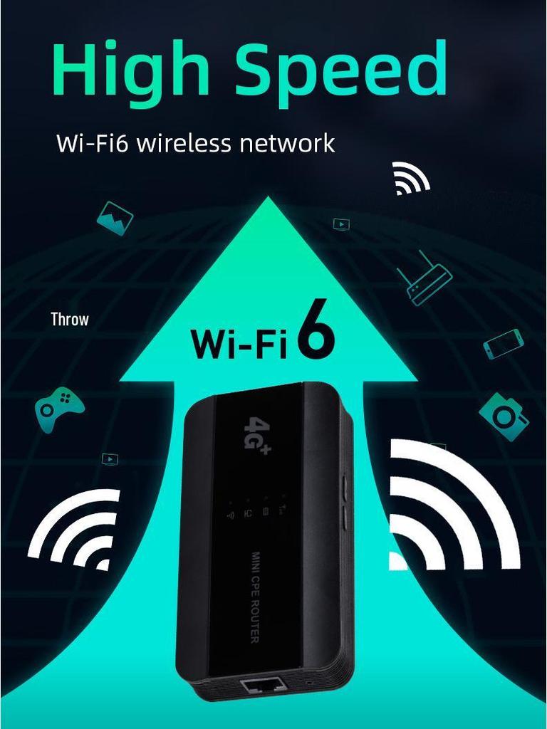 4G WiFi6 Portable Router - Europe & America Wireless Shared Connection