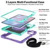 Silicone+PC Hybrid Case Universal For Xiaomi Poco Pad X1 8 7 Pro 2025 2024 11.2" Rotating Stand Armor Cover With Shoulder Strap