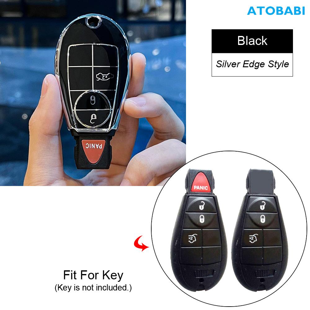 Tpu Car Key Case Remote Fob Protector Cover Keychain Auto Accessories For Jeep Grand Cherokee Dodge Dart Chrysler