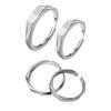 1Pair Customizable Light Patterned Silver Ring Unisex Couple Jewelry Adjustable Ring Accessories for Men and Women