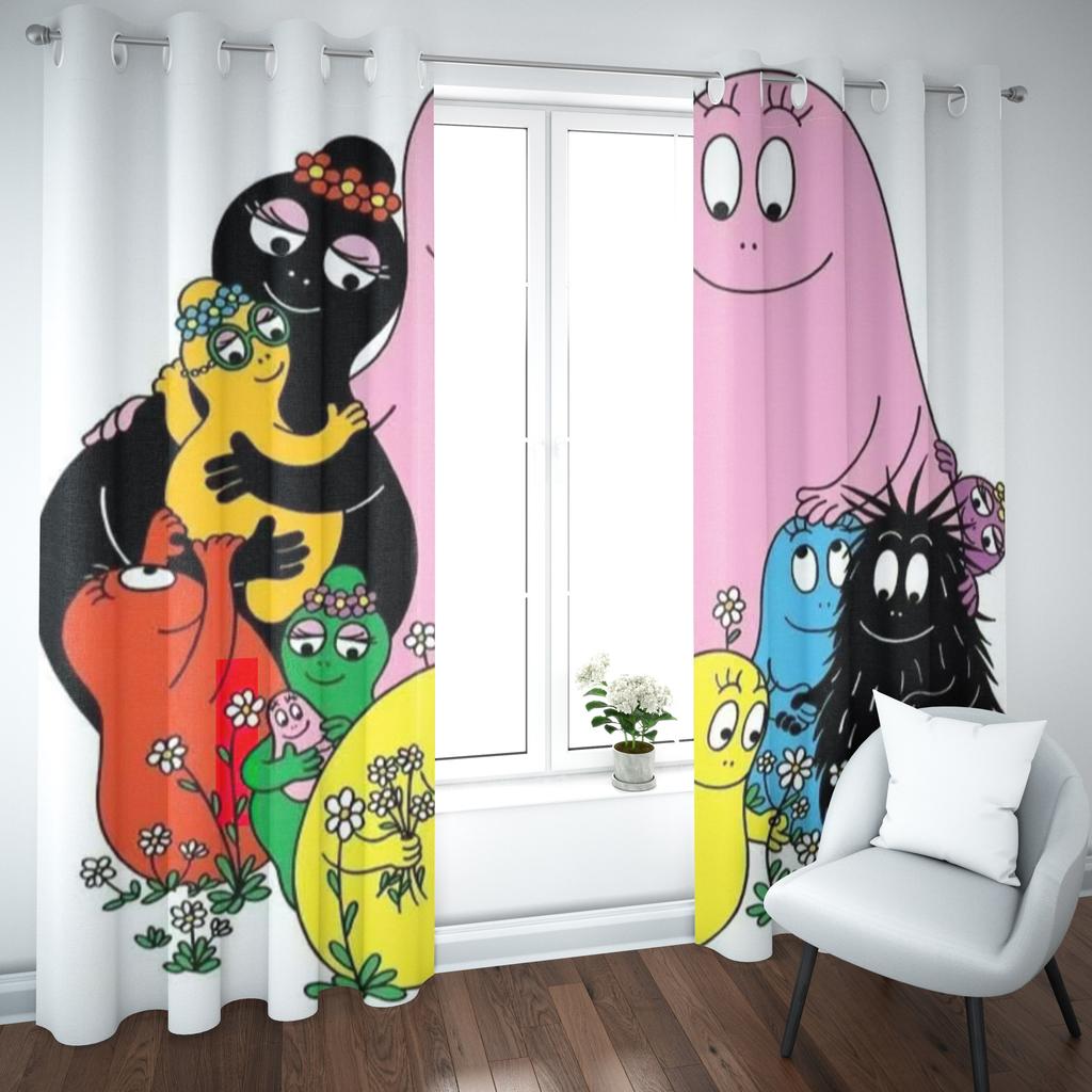 Barbapapa Cartoon Curtain Bedroom Window Animation Blackout Children Room Fashion Style Home Decoration