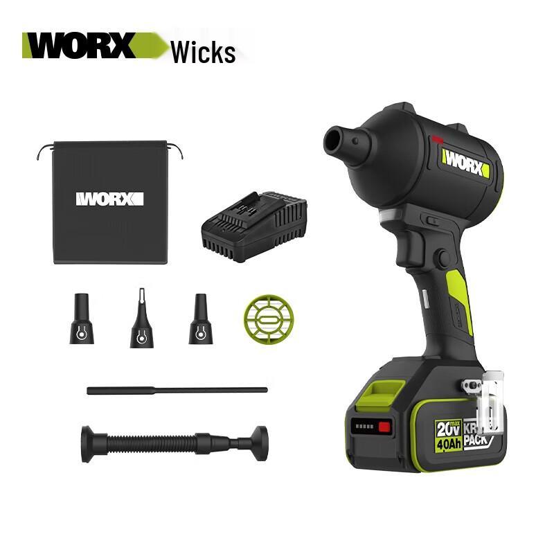 

Worx 20V Безщітковий Акумуляторний Повітродув WU093 Штепсель CN (адаптер в комплекті)