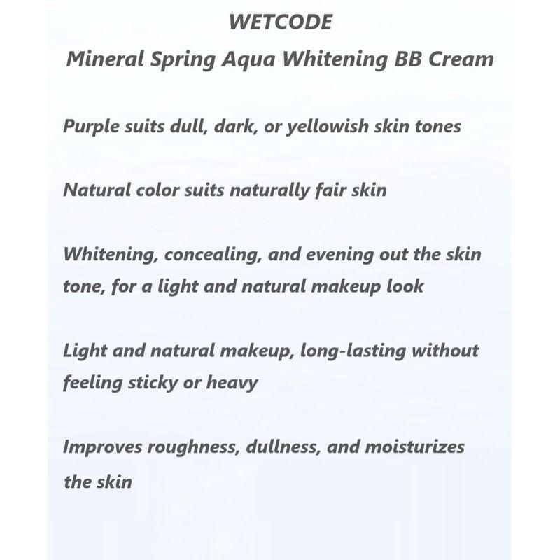 WETCODE - Mineral Spring Aqua Whitening BB Cream - 2 Colors