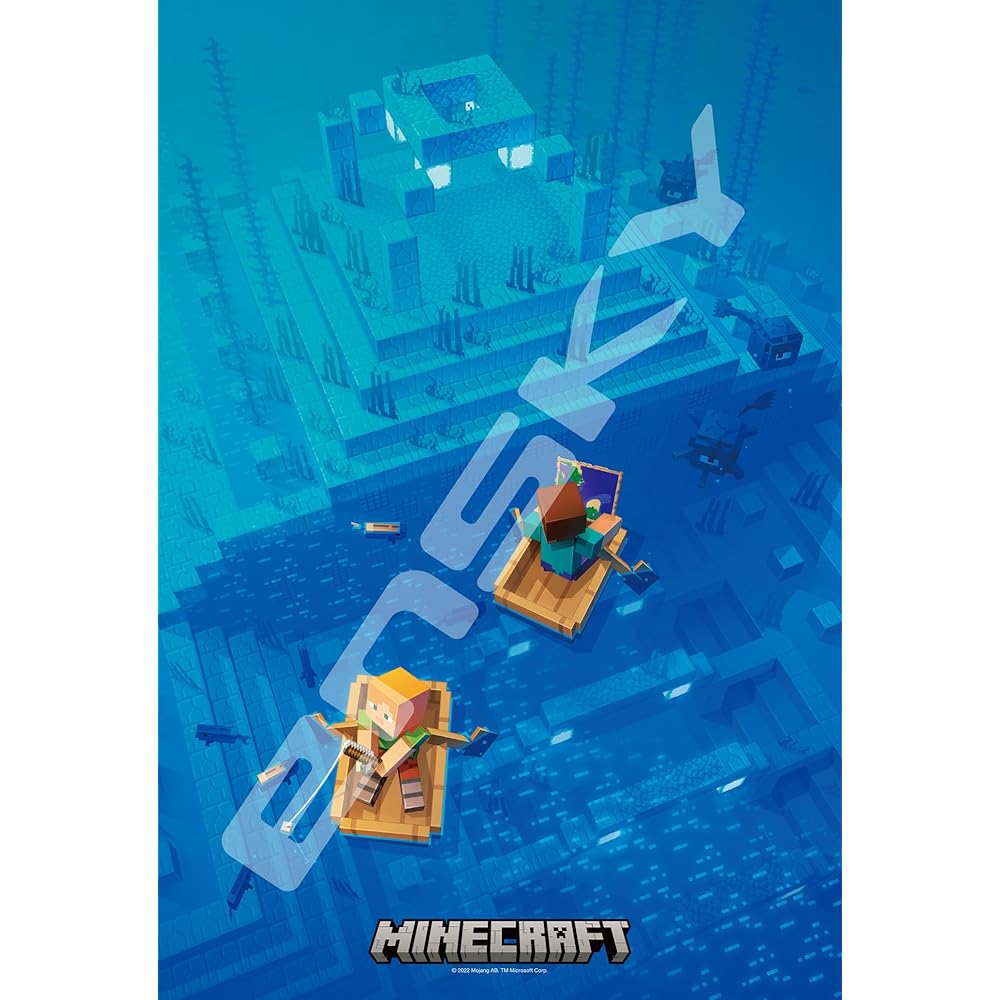 Ensky Minecraft Boat Trip Art Crystal Jigsaw Puzzle 300 Pieces 26x38cm