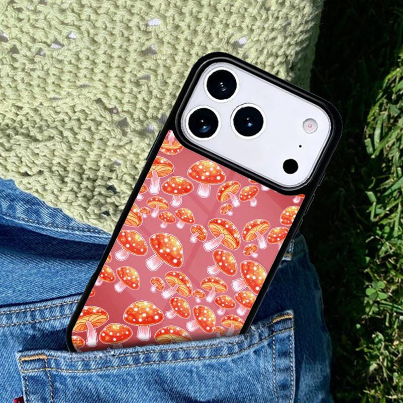 Psychedelic Mushrooms Florals Mobile Phone Case Compatible with IPhone 17 16 15 14 13 12 11Pro Max 17 Air Cover