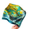 Pastoral 71cm small square scarf imitation silk scarf headscarf printed neck protection scarf professional versatile scarf scarf scarf female