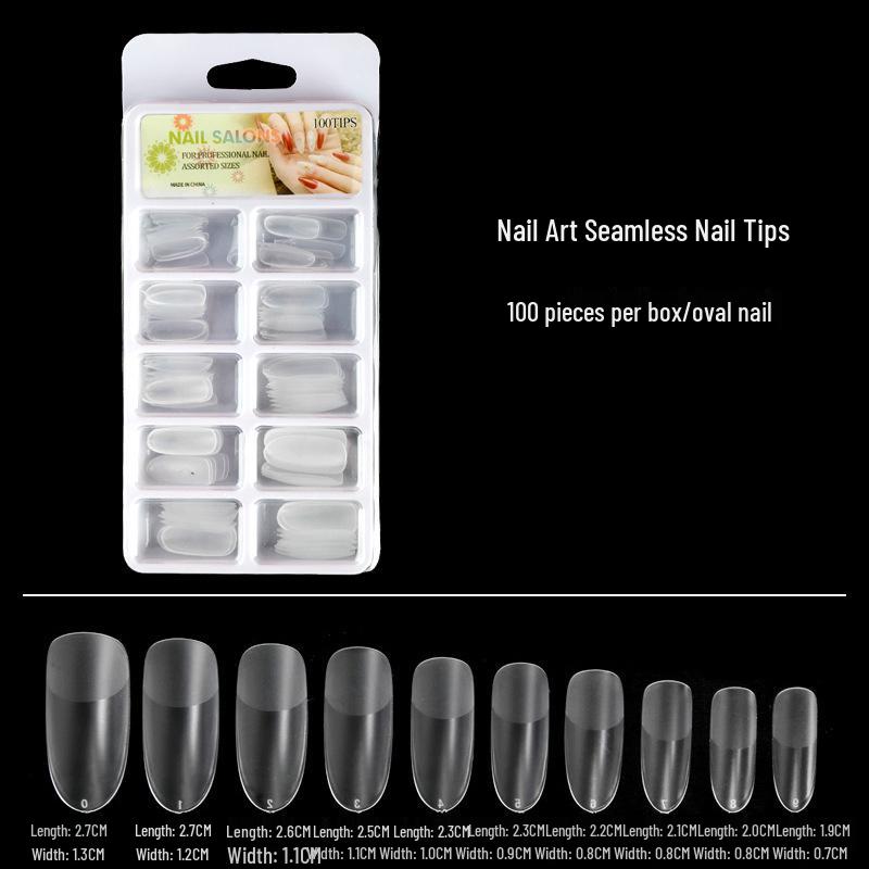 Ultra-Dünne Mattierte Dual-Use Nagelspitzen - 100 Stück Trapez & Wassertropfen Extensions