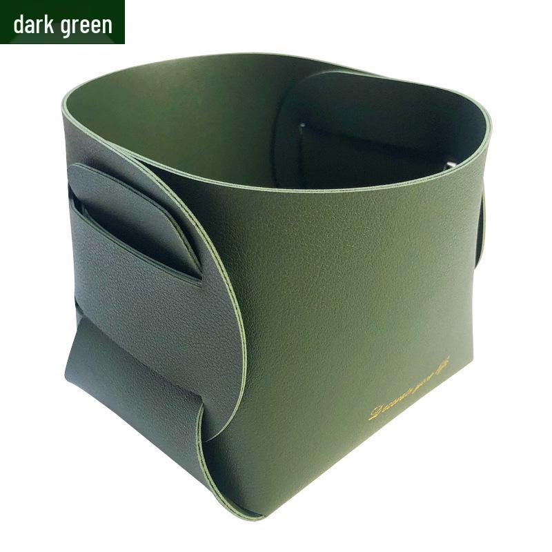 Foldable PU Leather Desktop Organizer: Cosmetics, Remote, Pens, and Key Holder