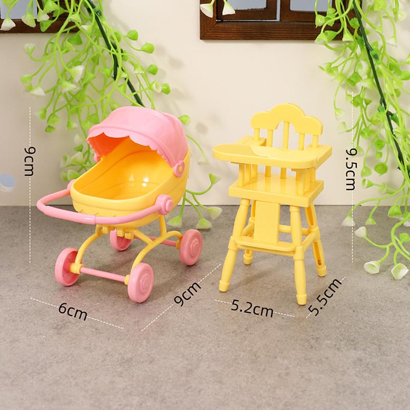 

1 комплект мини-игрушек для кукольной коляски, детских обеденных столов, игрушечных кукольных домиков, колясок для детей, ролевых игр жёлтый