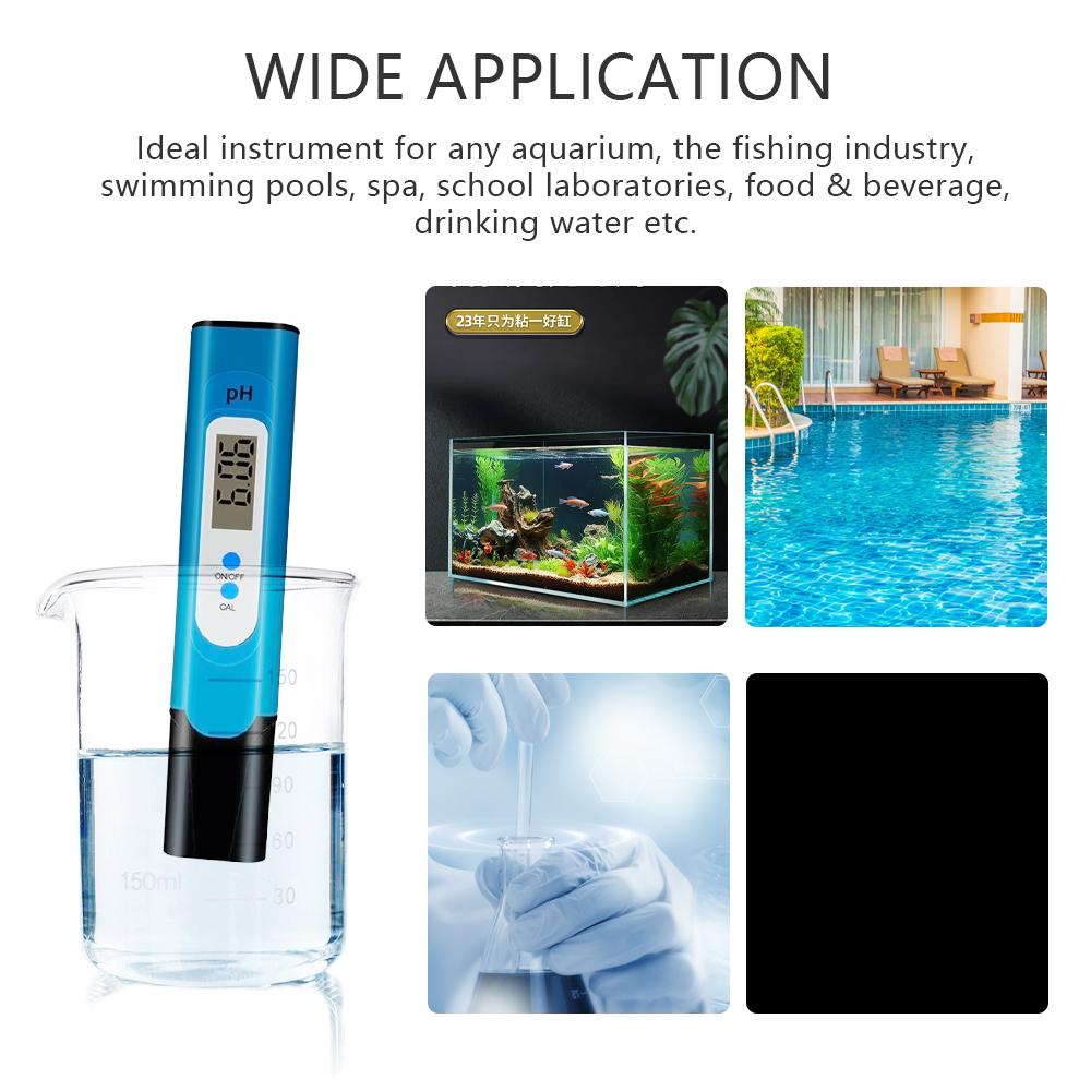 1pc Digital PH Meter High Precision LCD Aquarium Water Acid PH Tester Pool Analy Blue