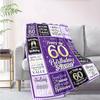 60Th Birthday Customize Your Name Blanket Warm Comfortable And Soft Blankets Are Suitable For Home Lunch Break Blanket Office Sofa Sofa Gift To