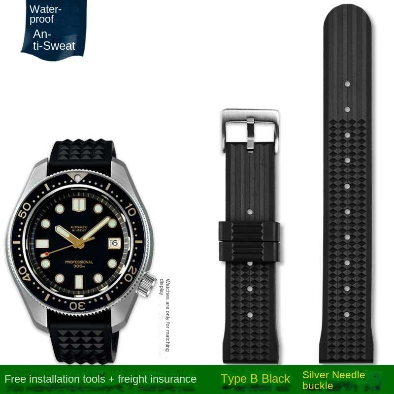 Geeignet für Seiko PROSPEX Vorfahren mm Serie Nachbildung SLA017J1 SLA039J1 Silikon-Gummi-Uhrenarmband 20mm 22mm