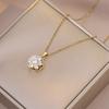 Gold Silver Zircon Birth Stone Pendant Stainless Steel Women Party Daily Fashion Jewelry Necklace Factory Direct