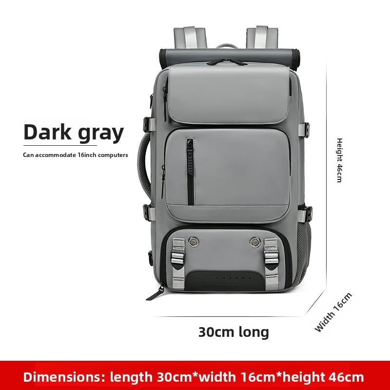 Men's Large Capacity Travel Backpack with Shoe Compartment, 17.3-Inch Laptop Bag, Adjustable Shoulder Straps, Multiple Zippered Pockets
