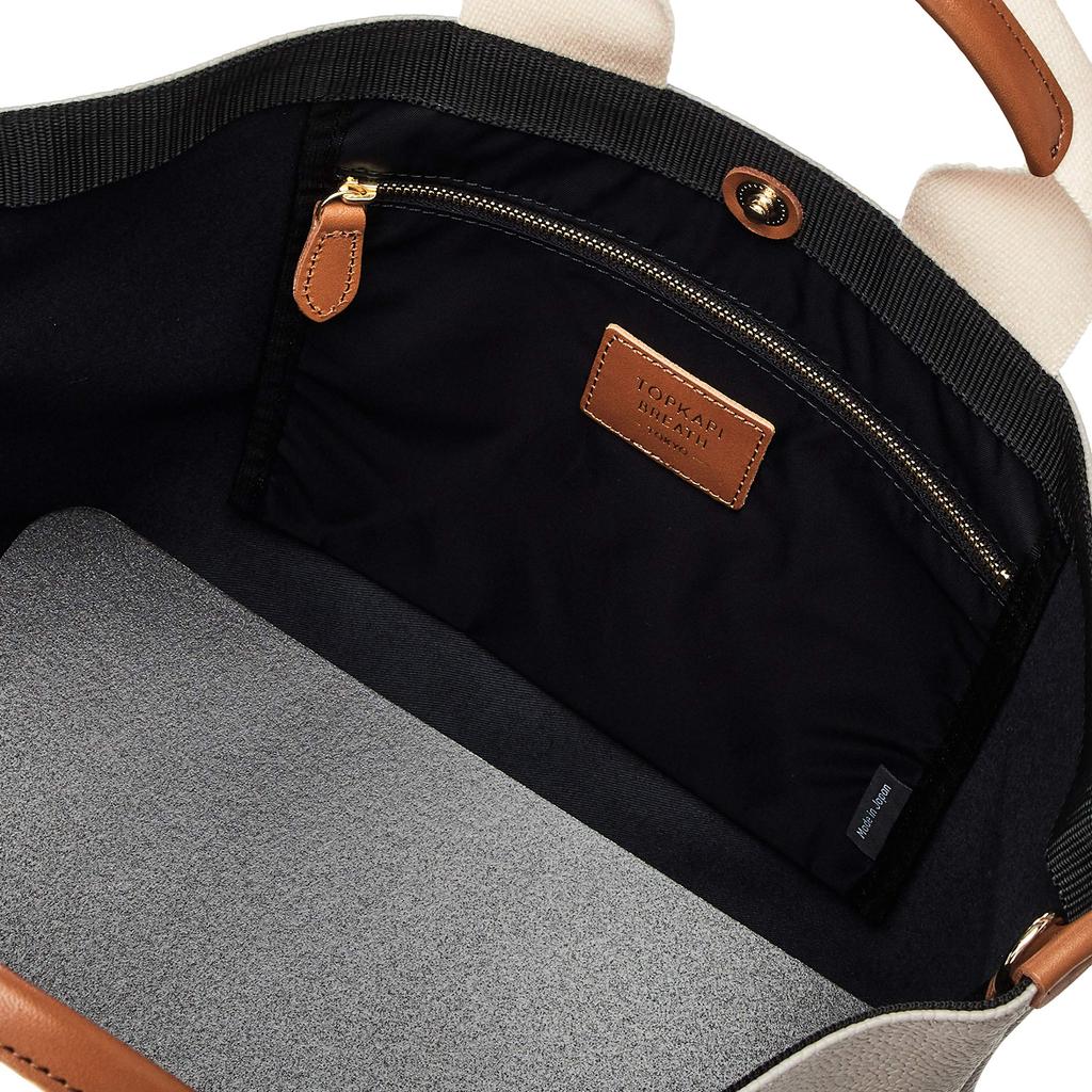 Scotch Grain Neo Leather A4 Tote Bag Plain BREATH Light Gray [TOPKAPI] Women's