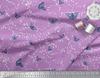 Soimoi Red Japan Crepe Satin Fabric Dot & Butterfly Print Fabric by the metre 42 Inch