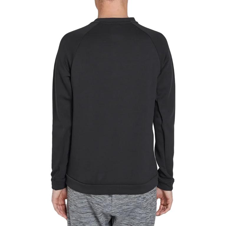 Nike Solid Color Crew Neck Long Sleeve Sweatshirt with Large Pocket Men Tops Black 805140-010