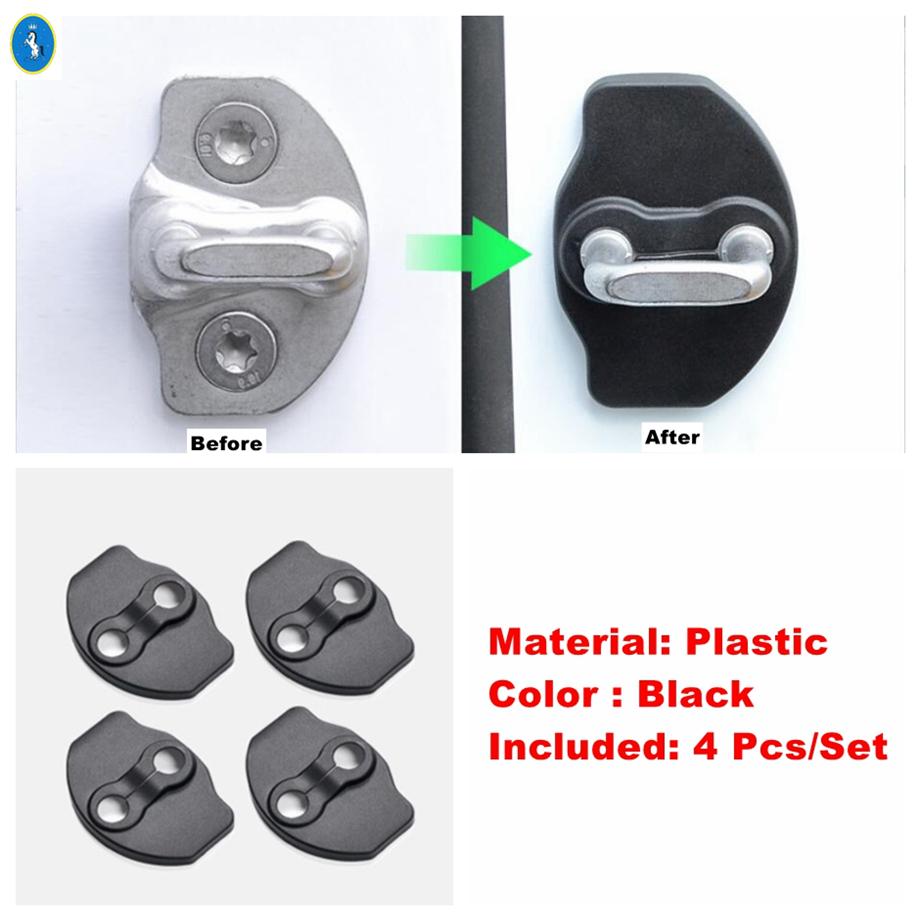 Car Door Lock Protective Cover Trim For Tesla Model Y  - 2024 Protect Door Lock Stopper Limiting Black Plastic Accessories