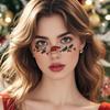 Christmas Makeup Face Sticker Cute Sweet Creative Christmas Hat Christmas Day Temporary Tattoo Sticker