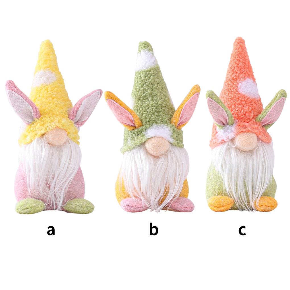 Easter Bunny Gnome Rabbit Nordic Decor Plush Toy Doll Ornaments Kids Gifts