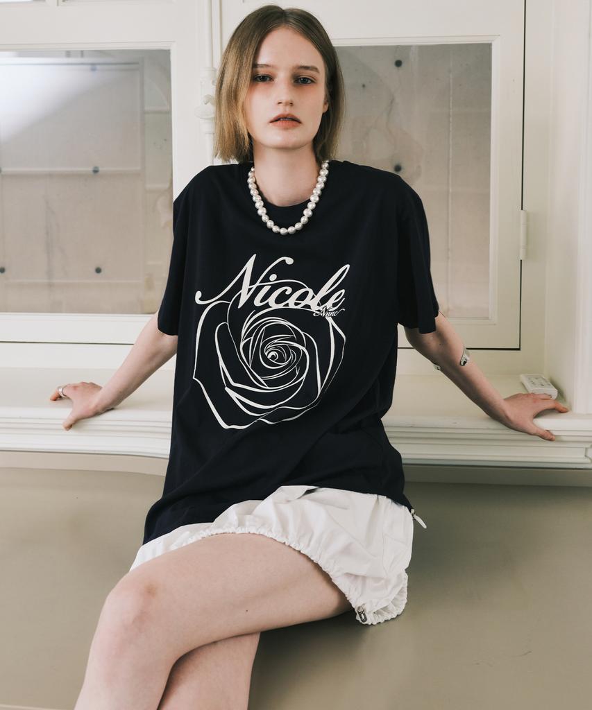 Nigaennikol Nicole Rose Sleeve Top_Navy Cream