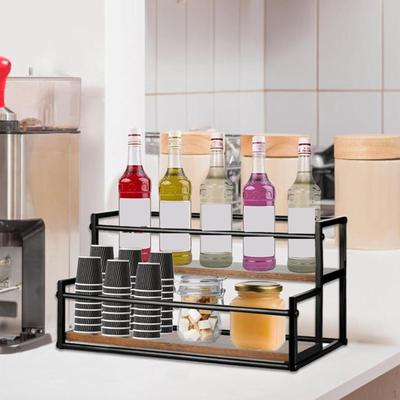 Coffee Syrup Display Rack ,Wine Rack, Spice Seasoning Organizer ,for Countertop Pantry
