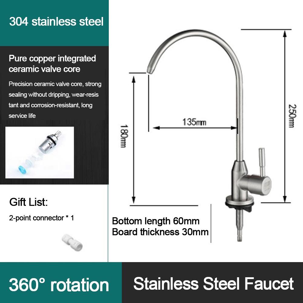 Single Cold Kitchen Taps Quick Connector Drinking Water Faucet Water Filter Faucet Wash Basin