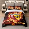 Custom Bedding Set Racing Club De Lens Pattern, Print Name Text 1 Duvet Cover Plus 2 Pillowcases Home Textile
