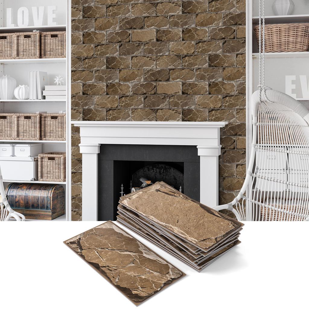 Stone Pattern Pe Foam Thickened Tile Sticker, Self-Adhesive Wall Sticker Waterproof And Oil-Proof Kitchen Bathroom Renovation Wallpaper