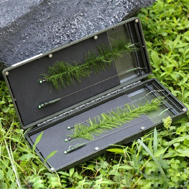 Fishing Tackle Box Secure Magnet Closure Container Box Fishing Rig Line Hook Storage Case Organizers Tray Portable