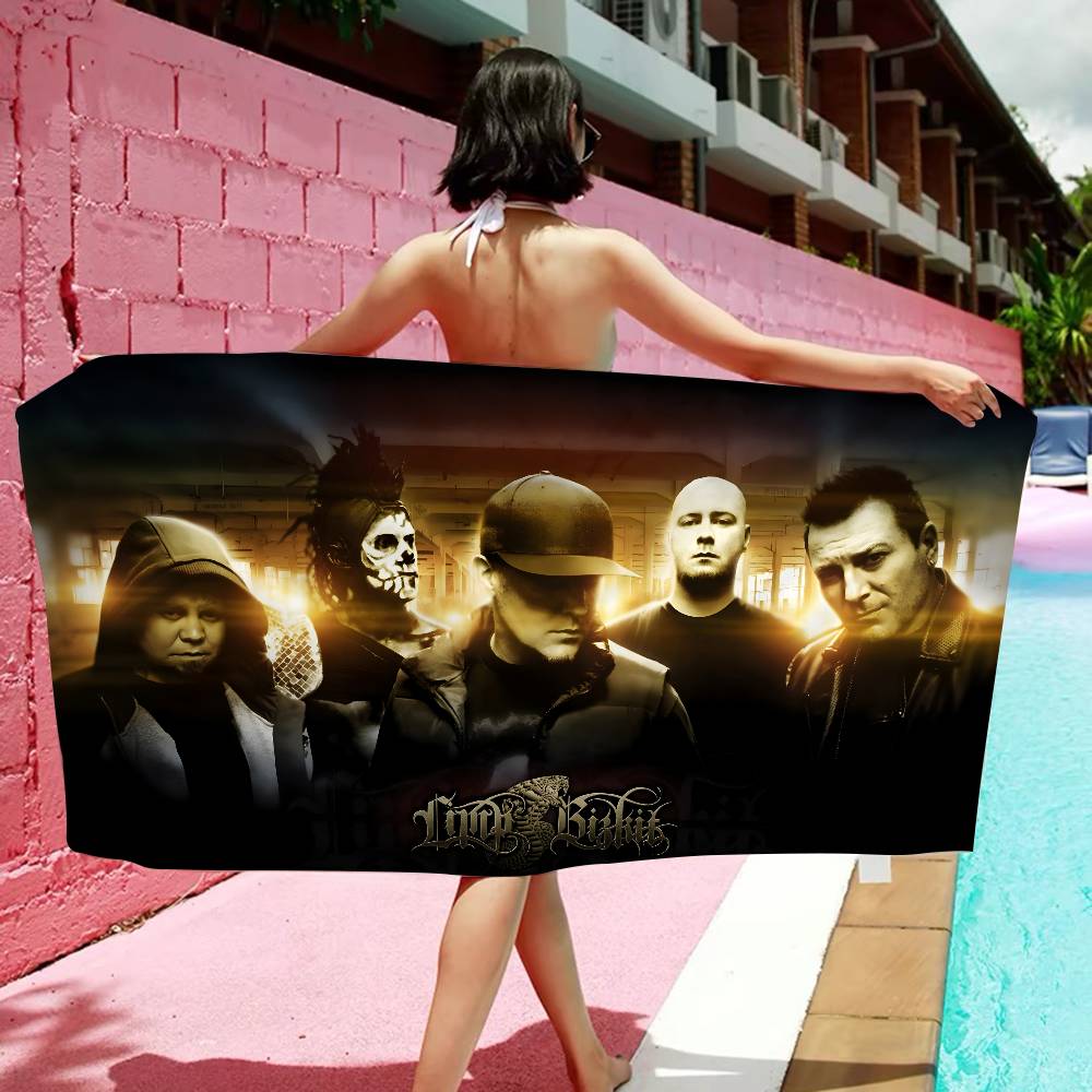 Pop Hot Band L-Limp Bizkit Anime Beach Swimming Towel Soft Absorbent Washcloth Children's Gifts For Kids Travel Camping Gym