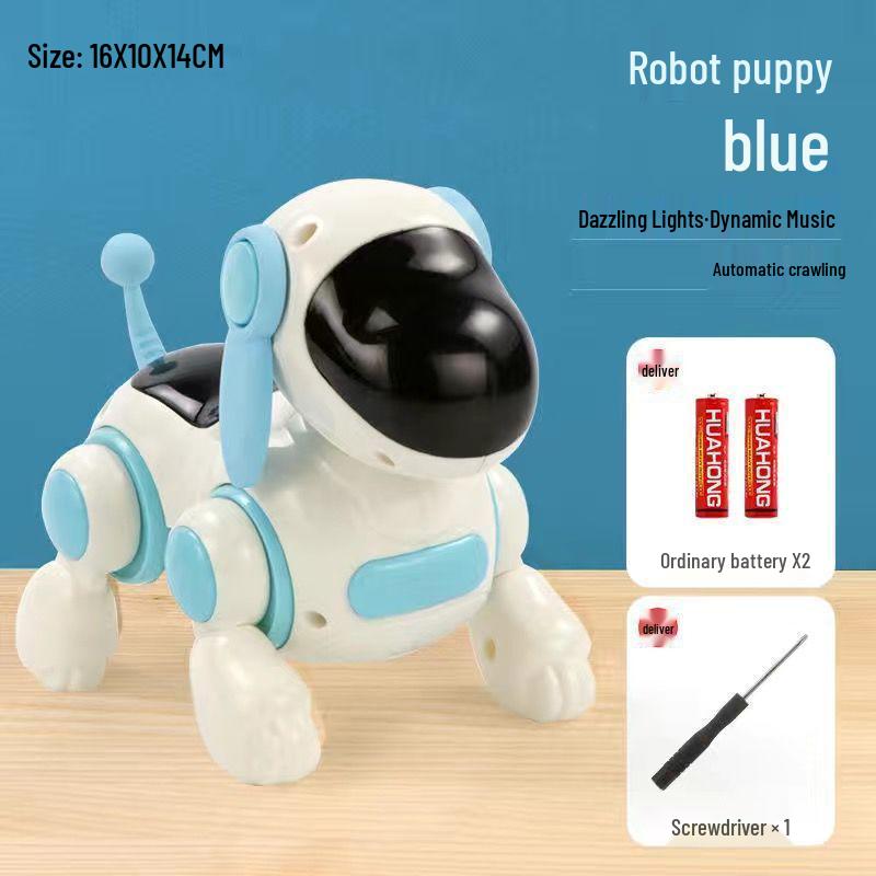 Interactive Electric Dog Toy: Lights, Music, Barking & Walking - Early Education & Crawling Guide for Ages 1-3