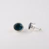 Apatite Gemstone 925 Sterling Silver Jewelry Handmade Earrings Stud 0.5" For Her EE-178-6