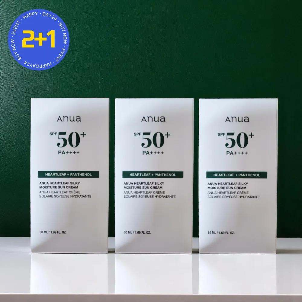 

Anua Houttuynia Cordata Silky Moisture Sun Cream SPF50+ 50ml 3 Pieces