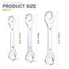 Uxcell Double Thin Wrench Metric Small Flat Head Mirror for Auto Repair and Furniture Assembly 3-Piece Open-End Set, 14x15/16x17/18x19mm, Ultra-Thin,