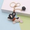 PU Animal Keychain Multiple Crafted Designs French Bulldog Designs Sturdy Metal Fastener