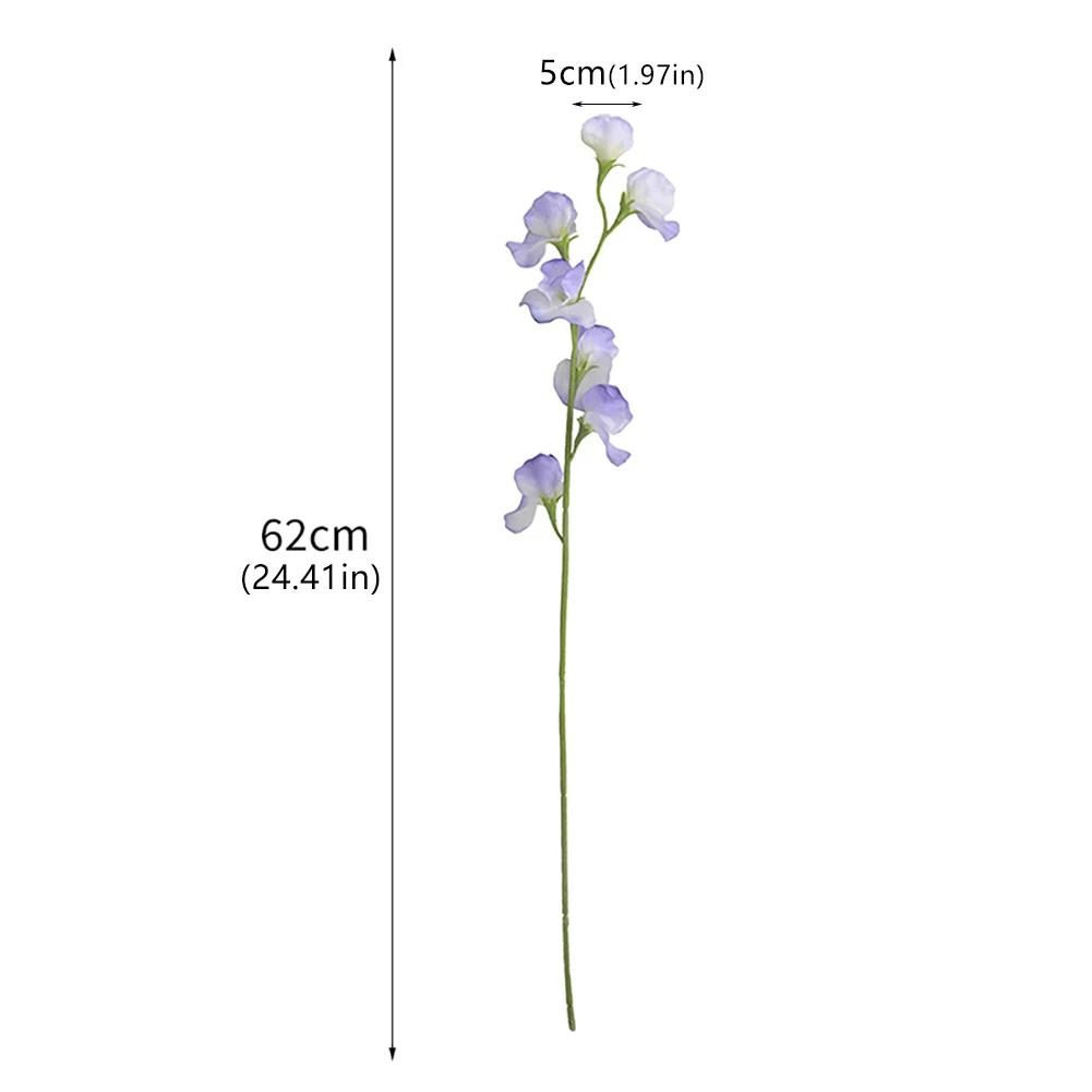 Umělá květinová kytice, hedvábný hrachor vonný, umělé květiny, umělá rostlina, dekorativní květiny, domácí dekorace, svatební dekorace